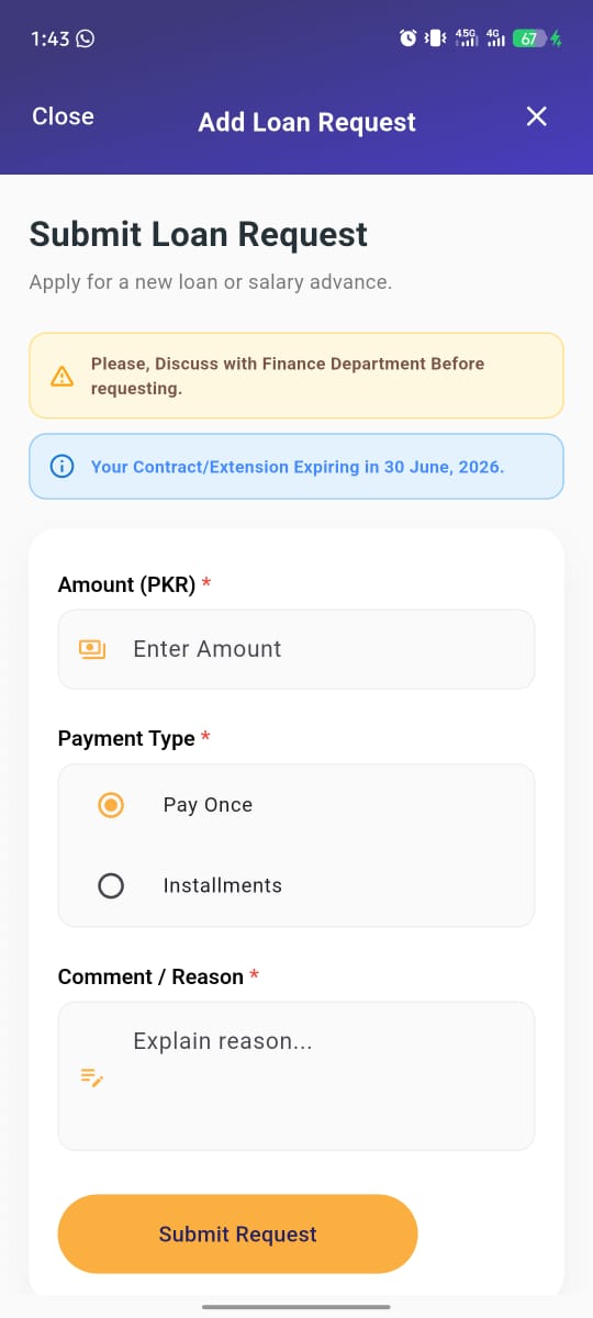 Create Loan Request